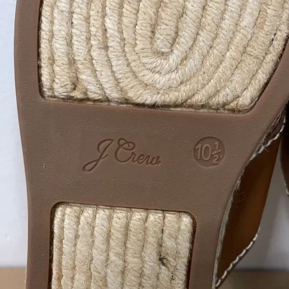 J. Crew Cross Strap Espadrille Slides Sandals Size 10.5
