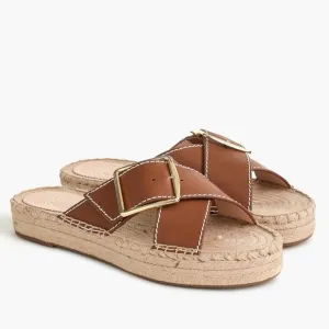 J. Crew Cross Strap Espadrille Slides Sandals Size 10.5