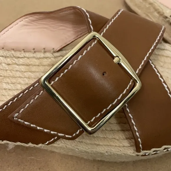 J. Crew Cross Strap Espadrille Slides Sandals Size 10.5