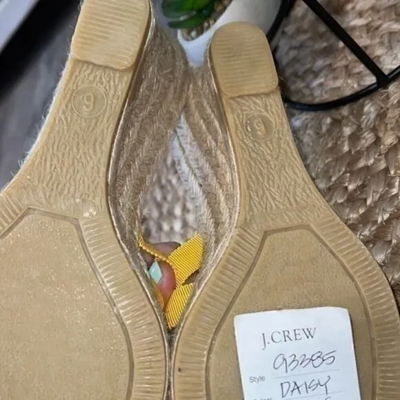 J. Crew daisy Espadrille wedge sandals size 6 NWT
