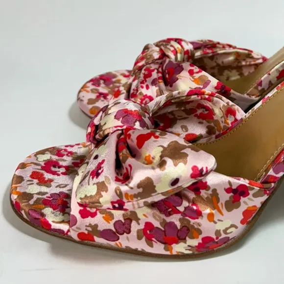 J. Crew Ditsy Floral Print Peep Toe Heeled Sandals NWOT