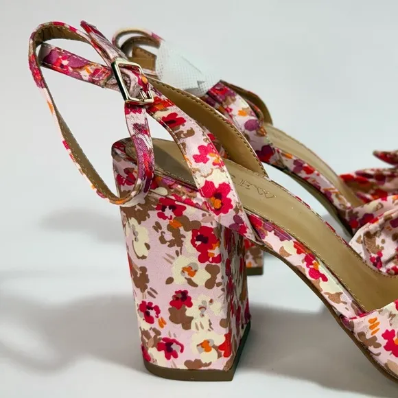 J. Crew Ditsy Floral Print Peep Toe Heeled Sandals NWOT