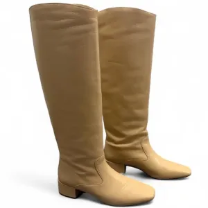 J Crew Roxi knee-high leather boots (Dark Beechwood / Size 8)