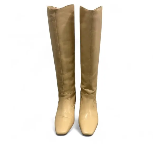 J Crew Roxi knee-high leather boots (Dark Beechwood / Size 8)