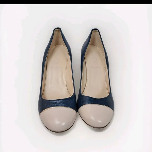 J. Crew Women's Navy and Cream Heels