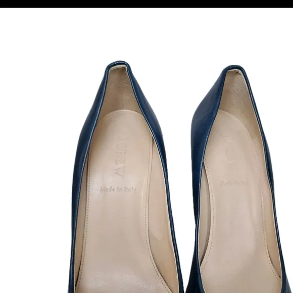 J. Crew Women's Navy and Cream Heels