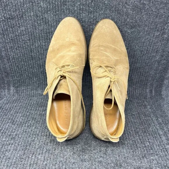 Jack Erwin Reade Chukka Boots Tan Suede Nubuck Dress Shoes Lace Up Mens 11.5
