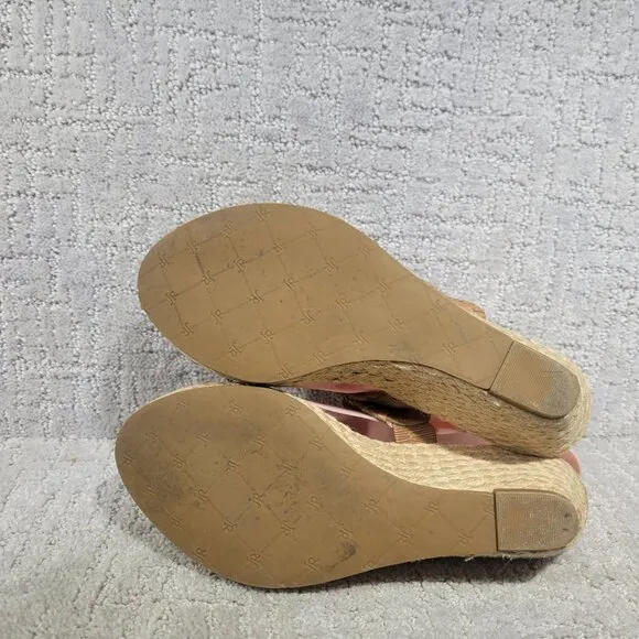 Jack Rogers Shelby Women's Size US 9M Brown Espadrille Wedge Slide Heels Sandals