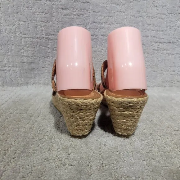 Jack Rogers Shelby Women's Size US 9M Brown Espadrille Wedge Slide Heels Sandals