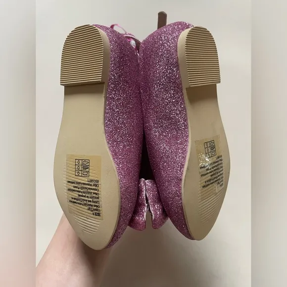 Janie And Jack Disney Princess Aurora Pink Glitter Ballet Flats Kids Shoes