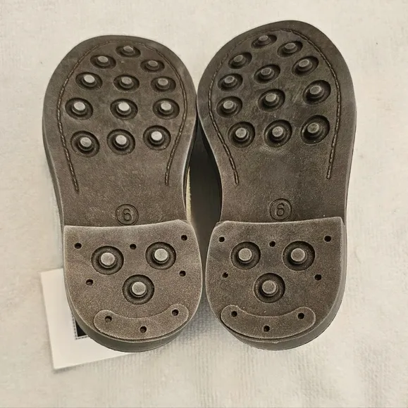 Janie and Jack Shoes Light Gray Cream Suede Oxford Shoes Toddler Boy's Size 6