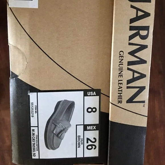Jarman 551252219 Brown Leather Casual Loafer Sz 8