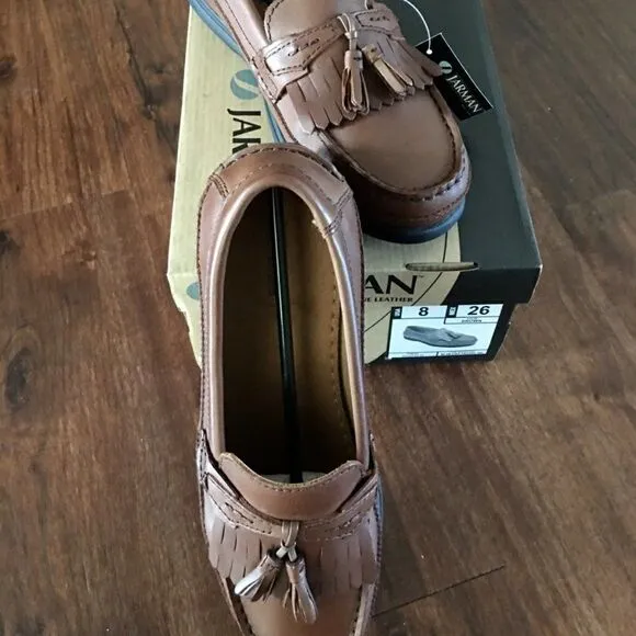 Jarman 551252219 Brown Leather Casual Loafer Sz 8