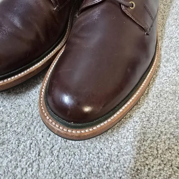 J.CREW Oar Stripe Italian Leather Derbys Men's Size 12 Shoes Business Office
