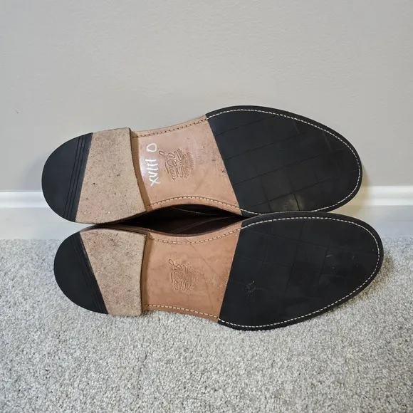 J.CREW Oar Stripe Italian Leather Derbys Men's Size 12 Shoes Business Office
