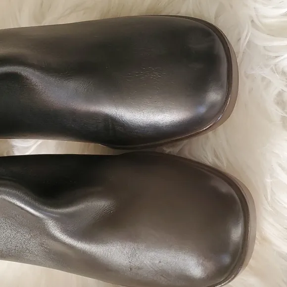 J.crew woman's black platform stack heel boots size 10.5