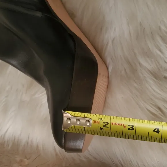 J.crew woman's black platform stack heel boots size 10.5