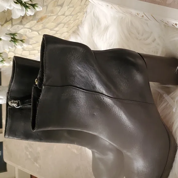 J.crew woman's black platform stack heel boots size 10.5