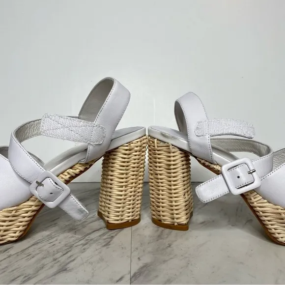 Jeffery Campbell Amma Woven Platform Heeled Sandal 10