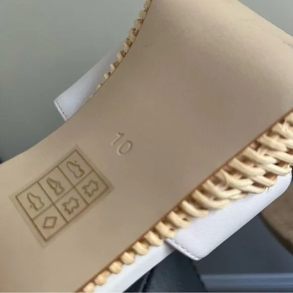 Jeffrey Campbell Amma Platform Sandals in White and Tan Size 10, NWOB