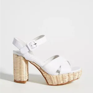 Jeffrey Campbell Amma Woven Heeled Platform Sandals NWB Size 10