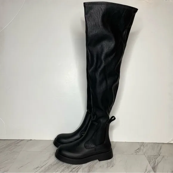 Jeffrey Campbell Black Over The Knee Boot 8