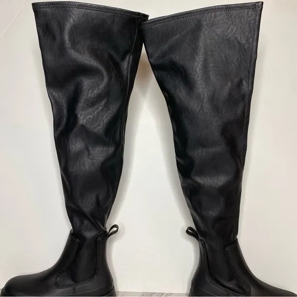 Jeffrey Campbell Black Over The Knee Boot 8