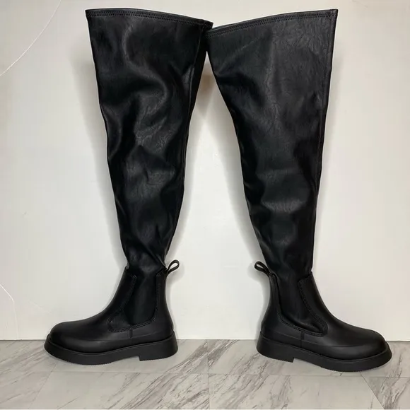 Jeffrey Campbell Black Over The Knee Boot 8