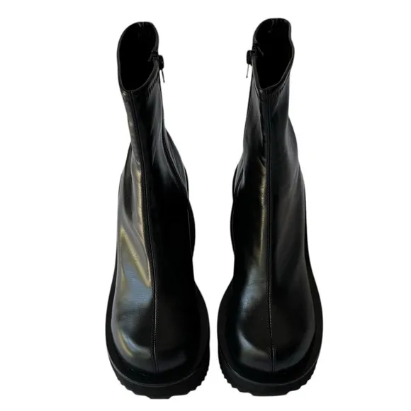 Jeffrey Campbell Constructs Platform Wedge Ankle Boot in Black | 9 NWOB