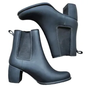 Jeffrey Campbell Havana Women 9 Black Rubber Hi Heel Slip On Ankle Booties