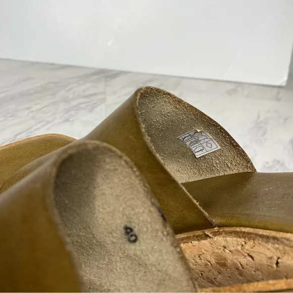 Jeffrey Campbell Lucianna Cork Platform Leather Sandal 9.5