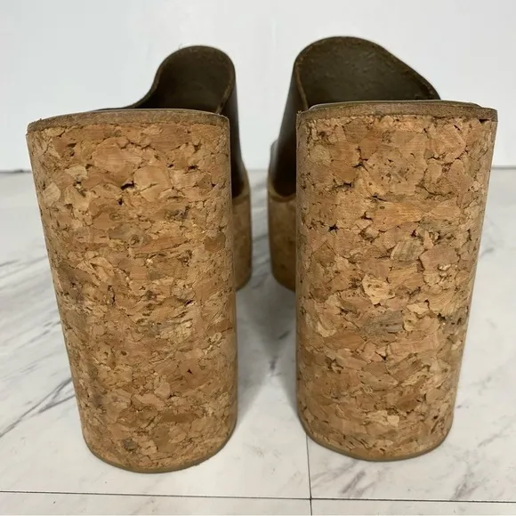 Jeffrey Campbell Lucianna Cork Platform Leather Sandal 9.5