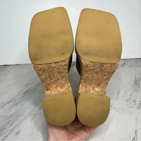 Jeffrey Campbell Lucianna Cork Platform Leather Sandal 9.5