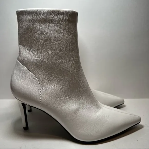 Jeffrey Campbell - Nixie White Pointed Toe Stiletto Heel Boots Women Size 5