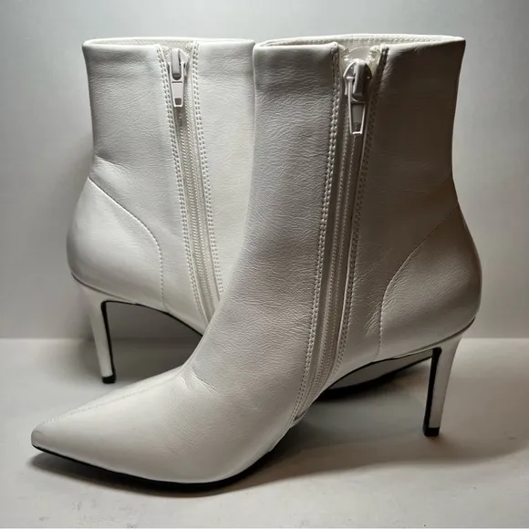 Jeffrey Campbell - Nixie White Pointed Toe Stiletto Heel Boots Women Size 5
