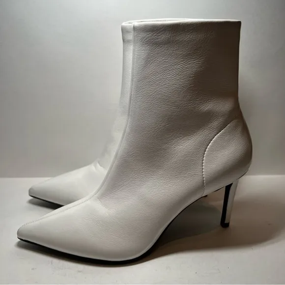 Jeffrey Campbell - Nixie White Pointed Toe Stiletto Heel Boots Women Size 5