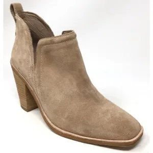 Jeffrey Campbell Rosalee Women's 8.5 Light Brown Suede Block Heel Ankle Bootie