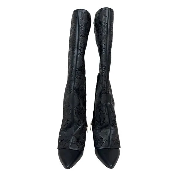 Jessica Simpson Brykia Cuffed Pointed-Toe Black Boots Women's Size 7