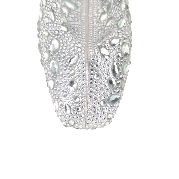 Jessica Simpson Dollyi Crystal Rhinestone Platform Ankle Bootie Boots Size 9