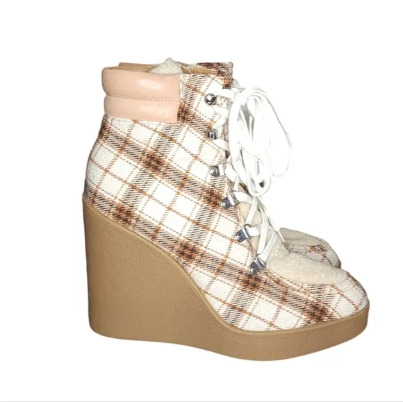 Jessica Simpson Maelyn Wedge Platform Almond-Toe Ankle Boots Women’s Size 10
