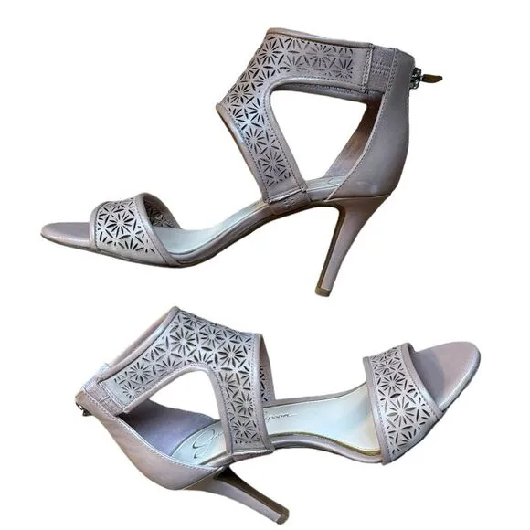 Jessica Simpson Mekos Nude/Blush Ruby Tumbled High Heel Shoes Size 5.5M