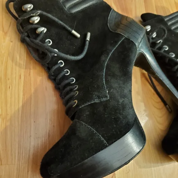 Jessica Simpson Sexy Platform Stiletto Combat Boots