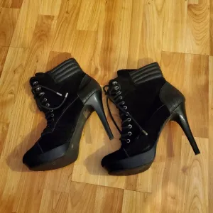 Jessica Simpson Sexy Platform Stiletto Combat Boots
