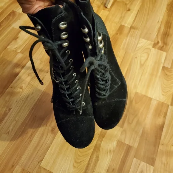 Jessica Simpson Sexy Platform Stiletto Combat Boots