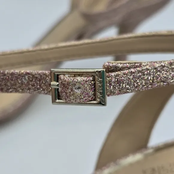 Jewel Badgley Mischka Ojai Crystal Adorned Sculpted Stilettos, Rose Gold, Size 7