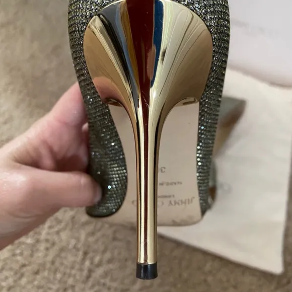 Jimmy Choo 85 mm Evelyn Peep toe pump