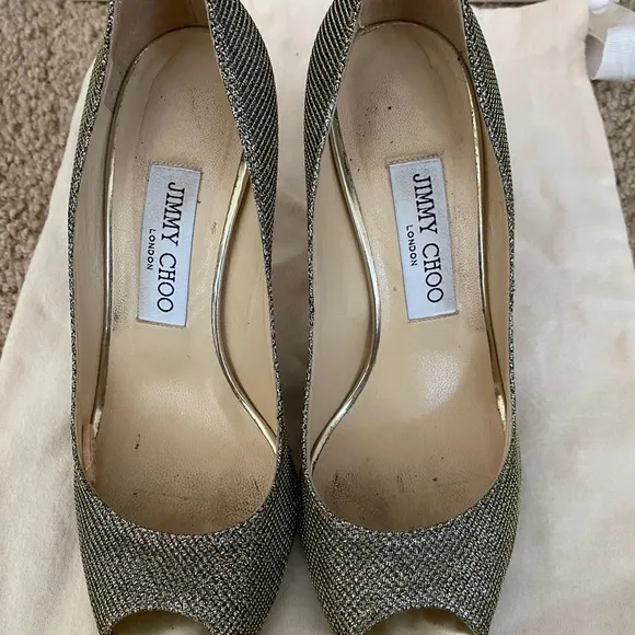 Jimmy Choo 85 mm Evelyn Peep toe pump