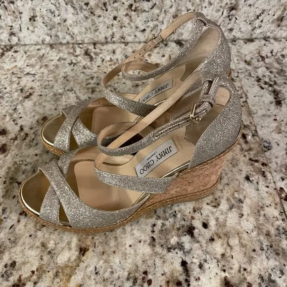 Jimmy Choo Alana Espadrille Wedge Sandals