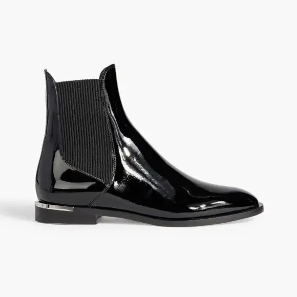 Jimmy Choo Black Ankle Boots Patent Leather