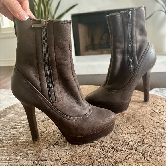 Jimmy Choo Brown High Heel Ankle Boots
